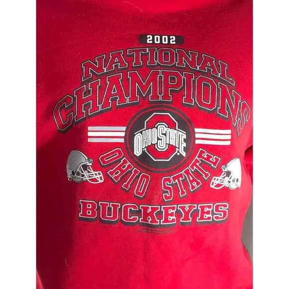 Vintage Ohio State University Buckeyes Sweater Red Mens M 2002 National Champs - Picture 2 of 3